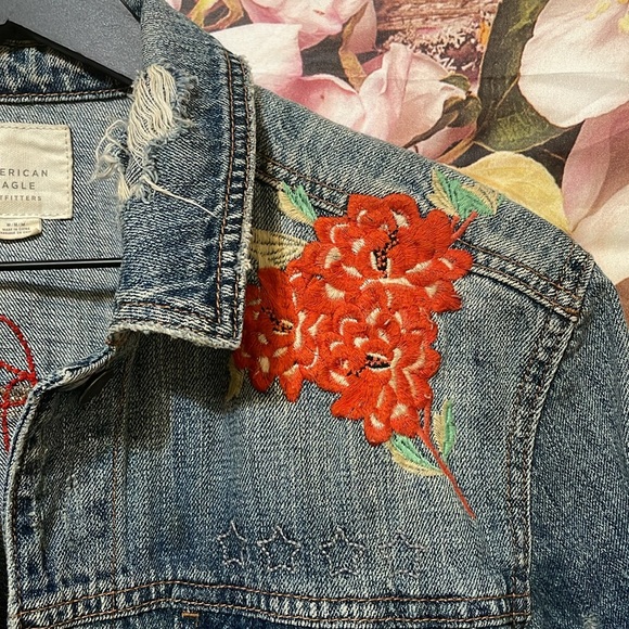 American Eagle jean jacket ‘just for fun’ - Picture 4 of 8